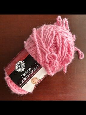 1 skein of pink bulky yarn, Think Pink